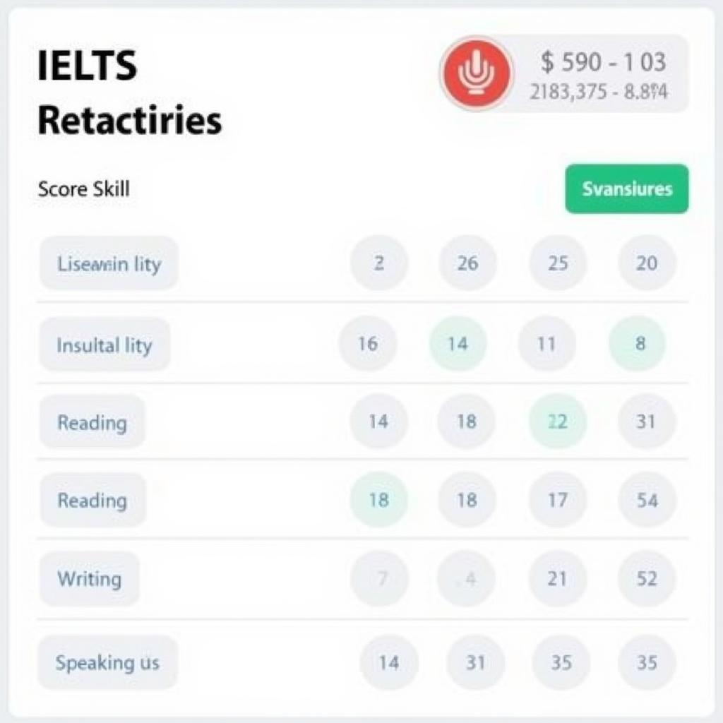 Bảng điểm IELTS