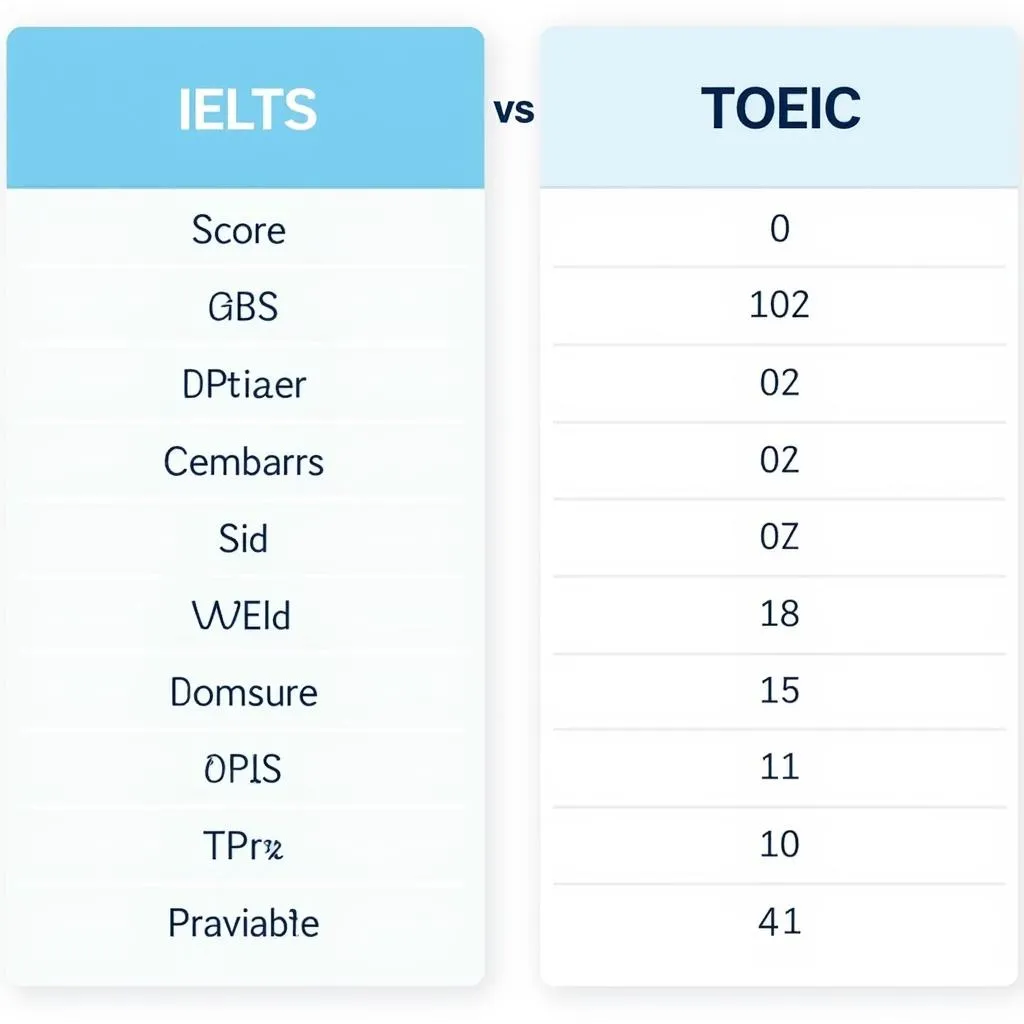 Bảng quy đổi IELTS sang TOEIC