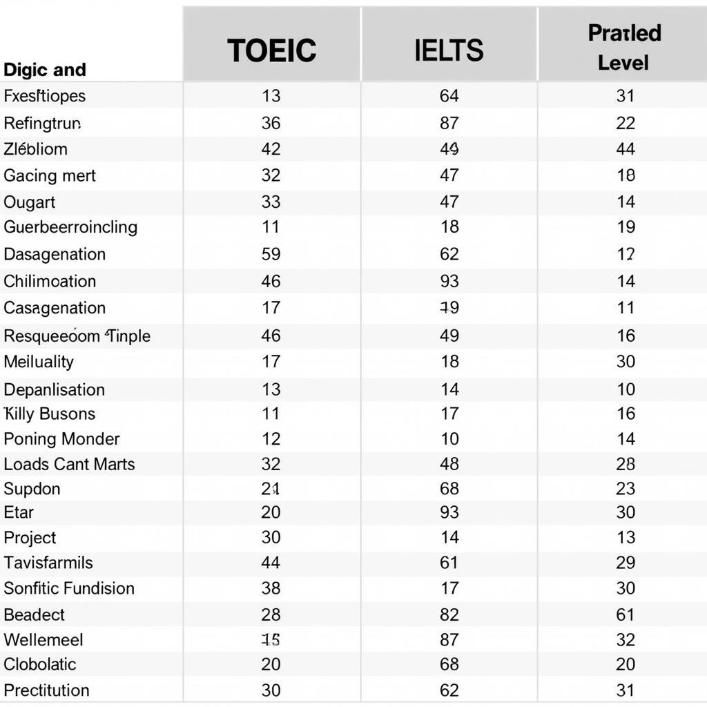 Bảng quy đổi điểm TOEIC sang IELTS