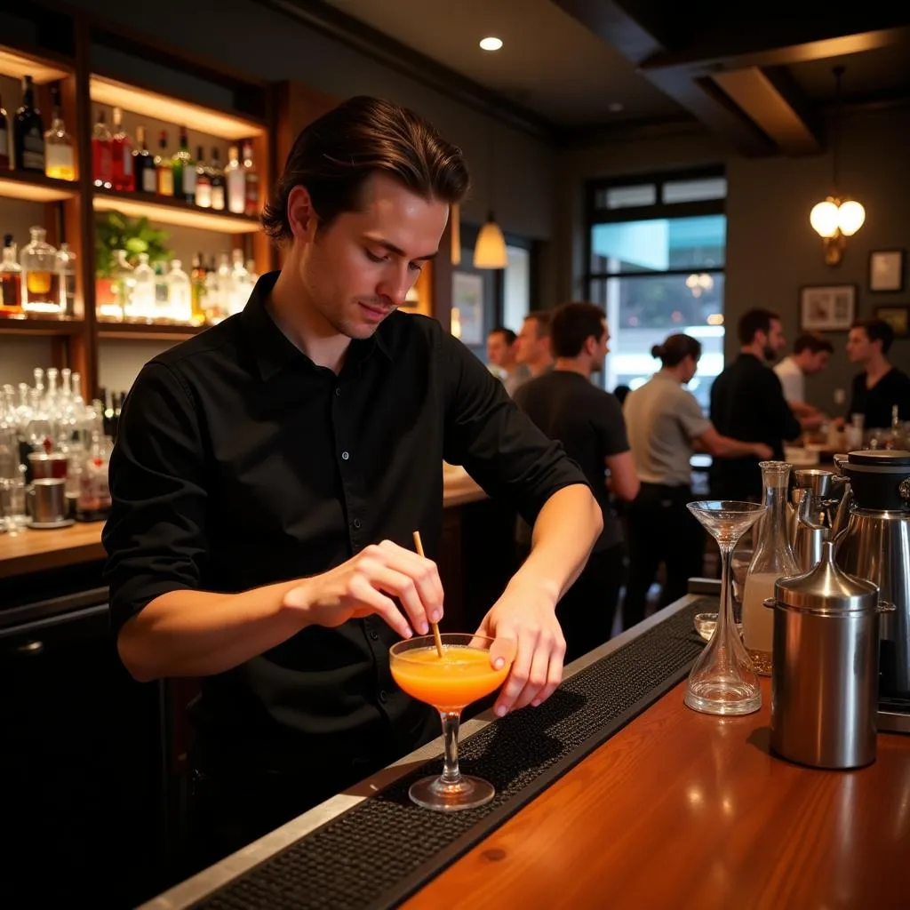 Bartender làm việc tại Úc