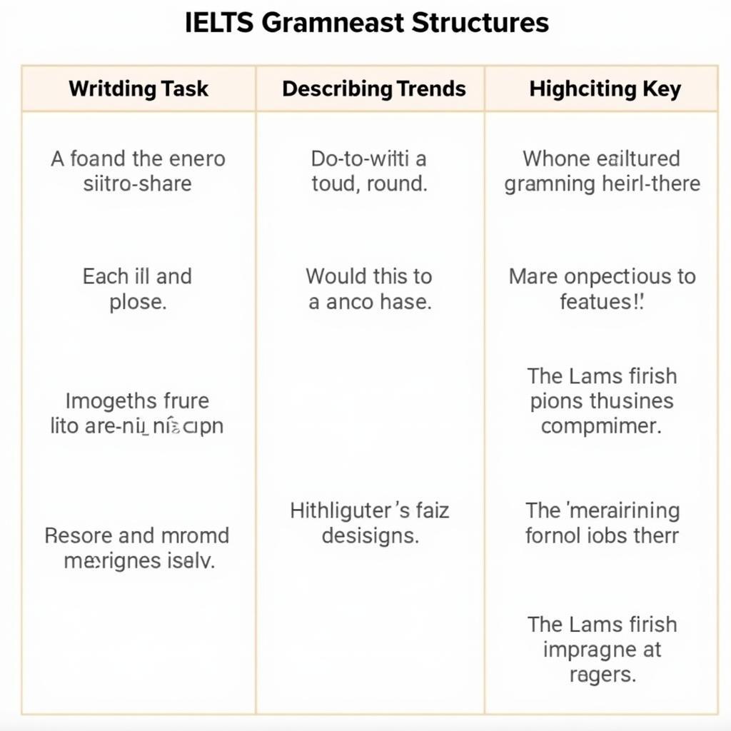 Các cấu trúc trong IELTS Writing Task 1