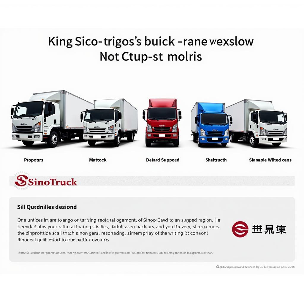 Các dòng xe tải Sinotruck đa dạng