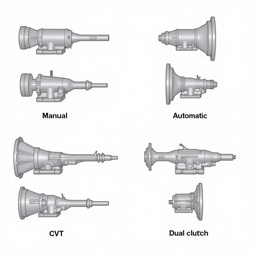 Hình ảnh minh họa các loại hộp số xe ô tô