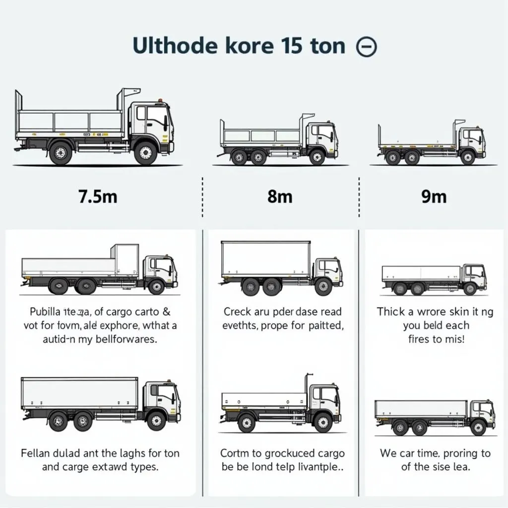 Các loại kích thước thùng xe tải 15 tấn