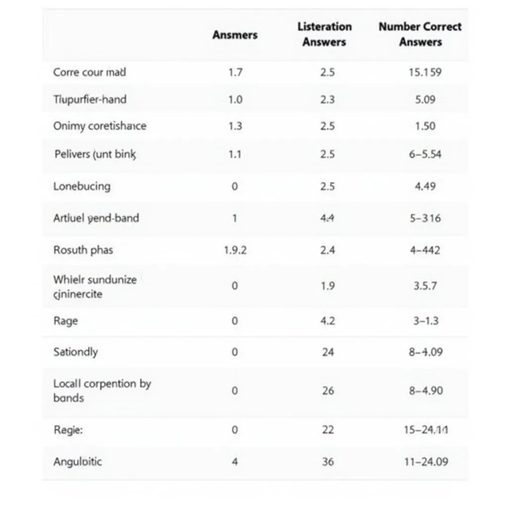 IELTS Listening Score Conversion Table