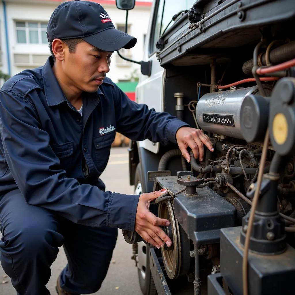 Động cơ xe tải Trường Giang 2014