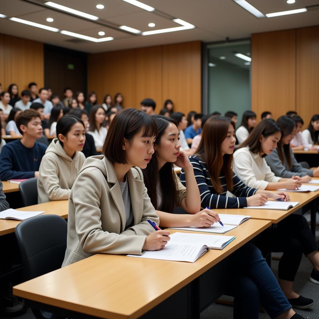 Vietnamese students studying in Korea