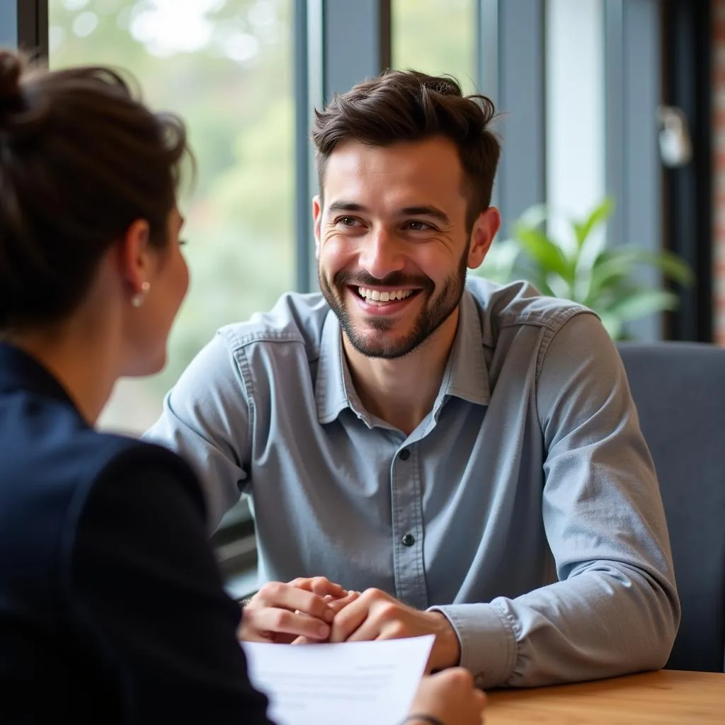 Candidate introducing himself in IELTS Speaking test