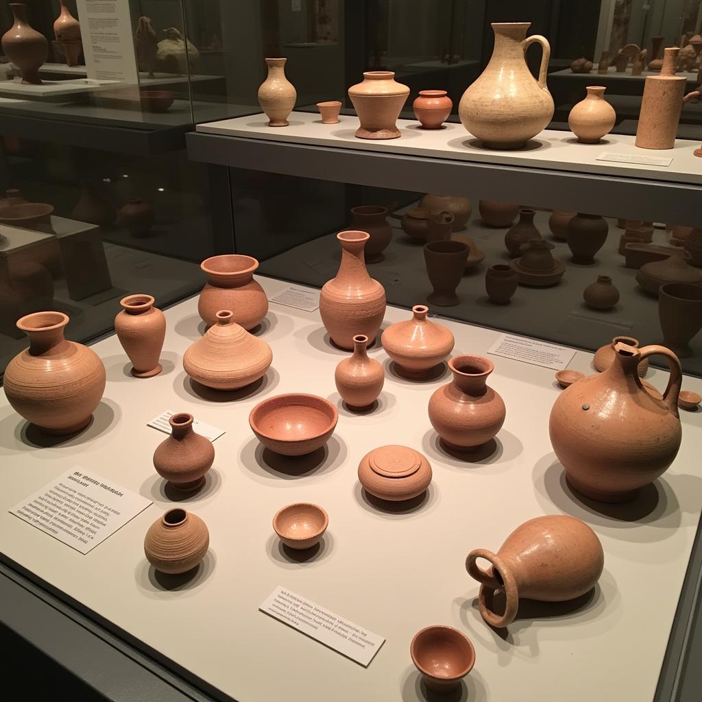 Akrotiri Pottery in Museum