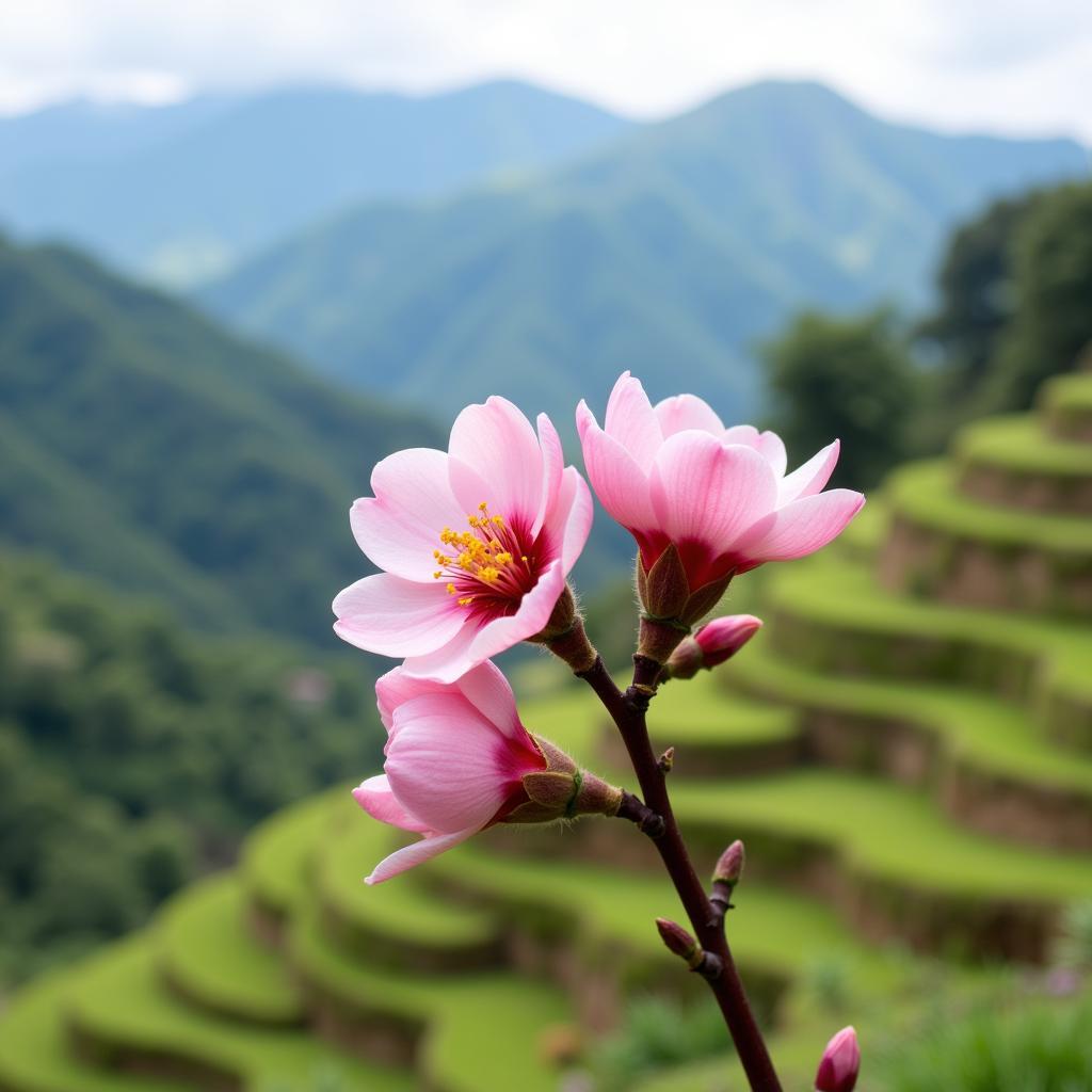 Sapa Spring Peach Blossoms