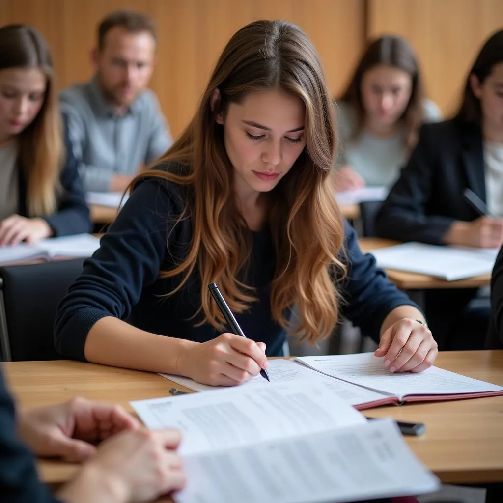 Thí sinh làm bài thi IELTS Academic