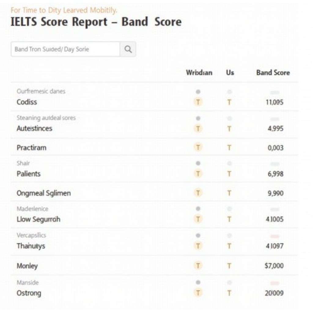 Bảng điểm IELTS