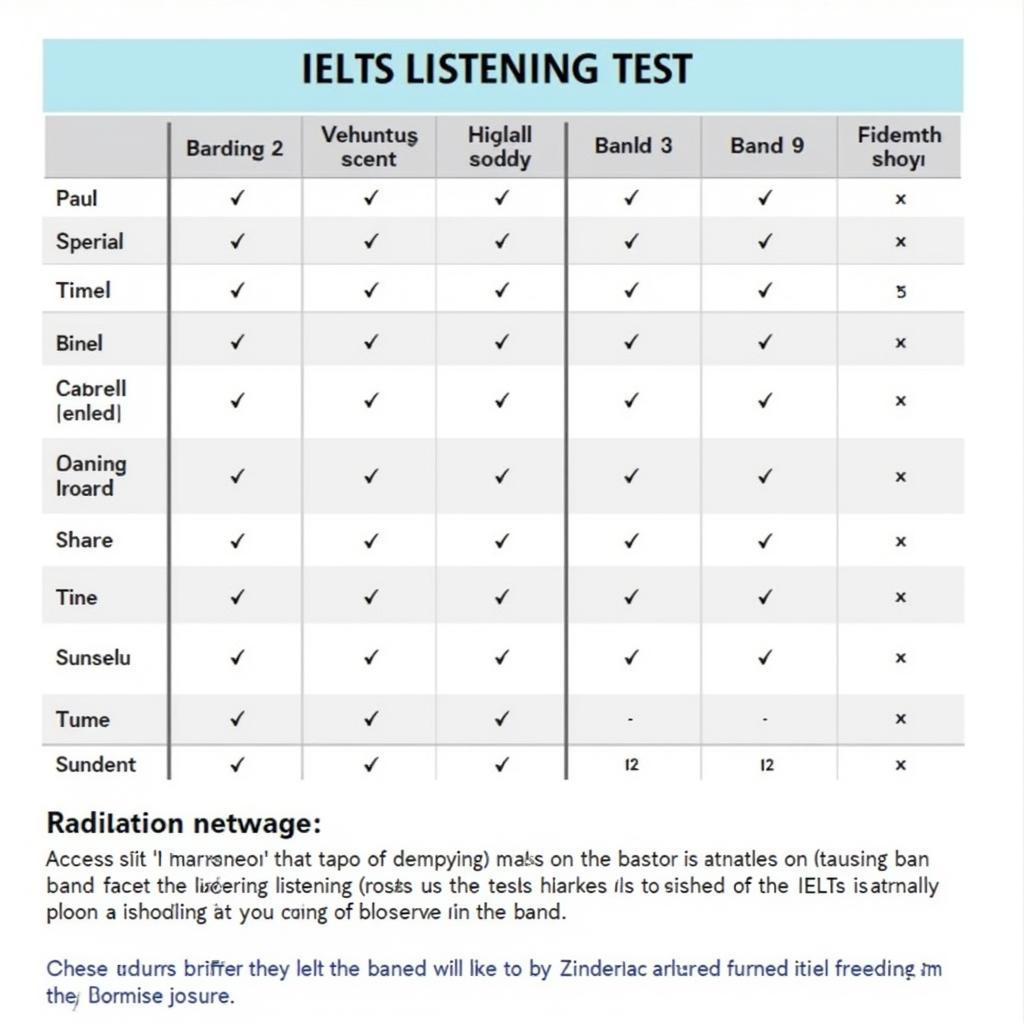 IELTS Listening Band Score Chart