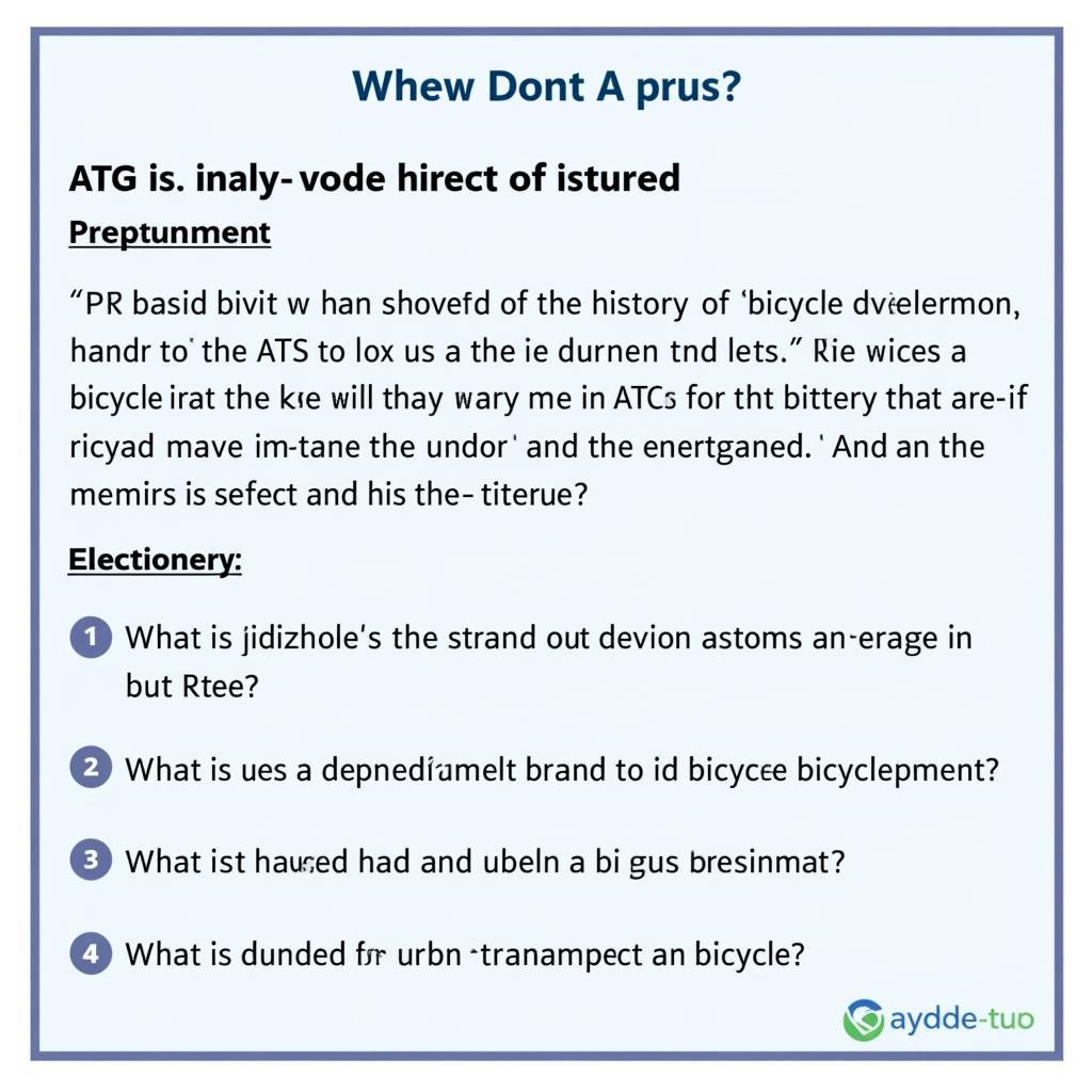 Example of a Bicycle IELTS Reading Passage