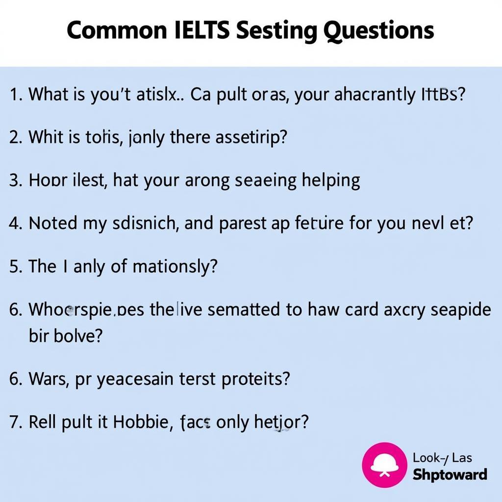 IELTS Speaking Liz Part 1 Example Questions