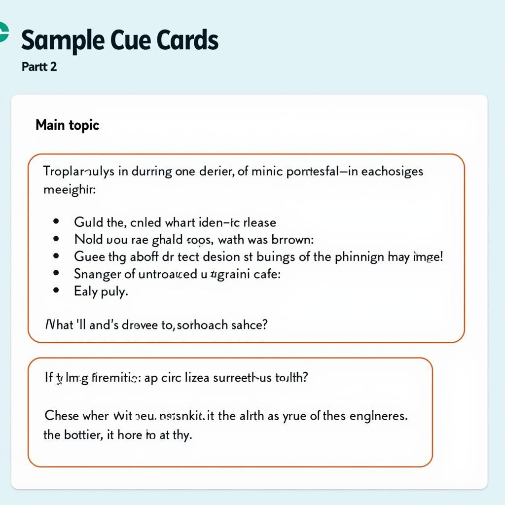 Example of IELTS Speaking Part 2 Cue Card