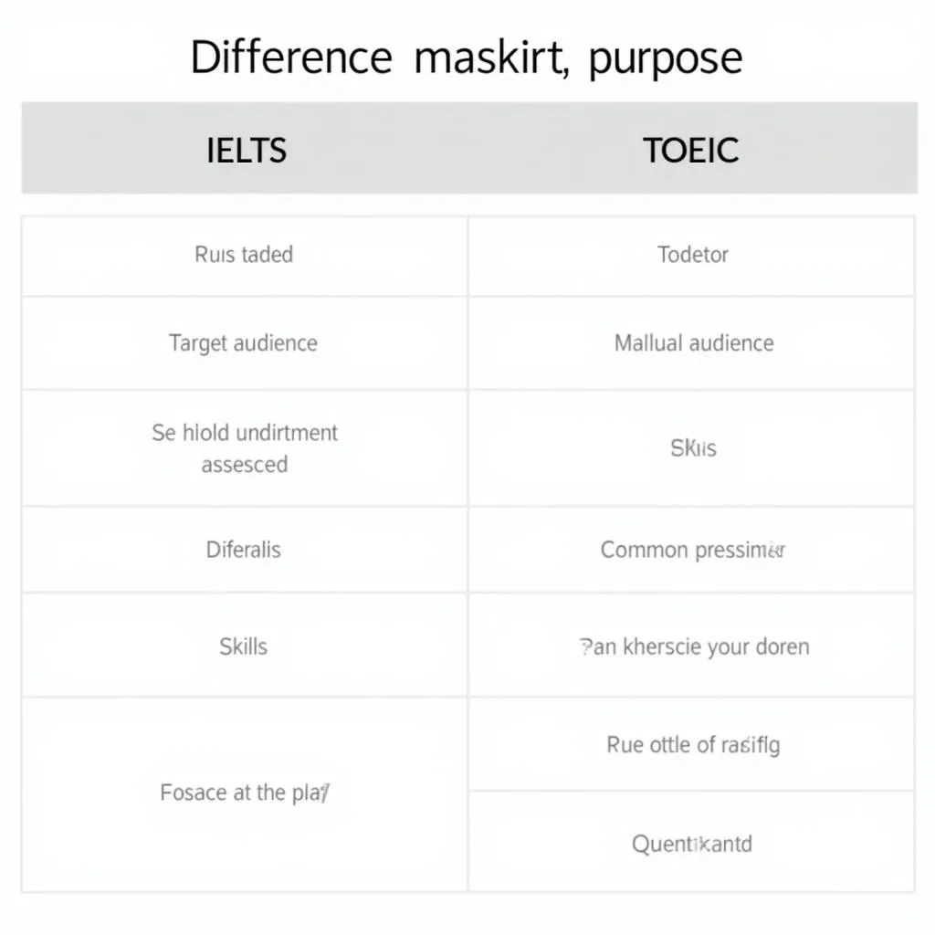 Sự khác biệt về mục đích của IELTS và TOEIC