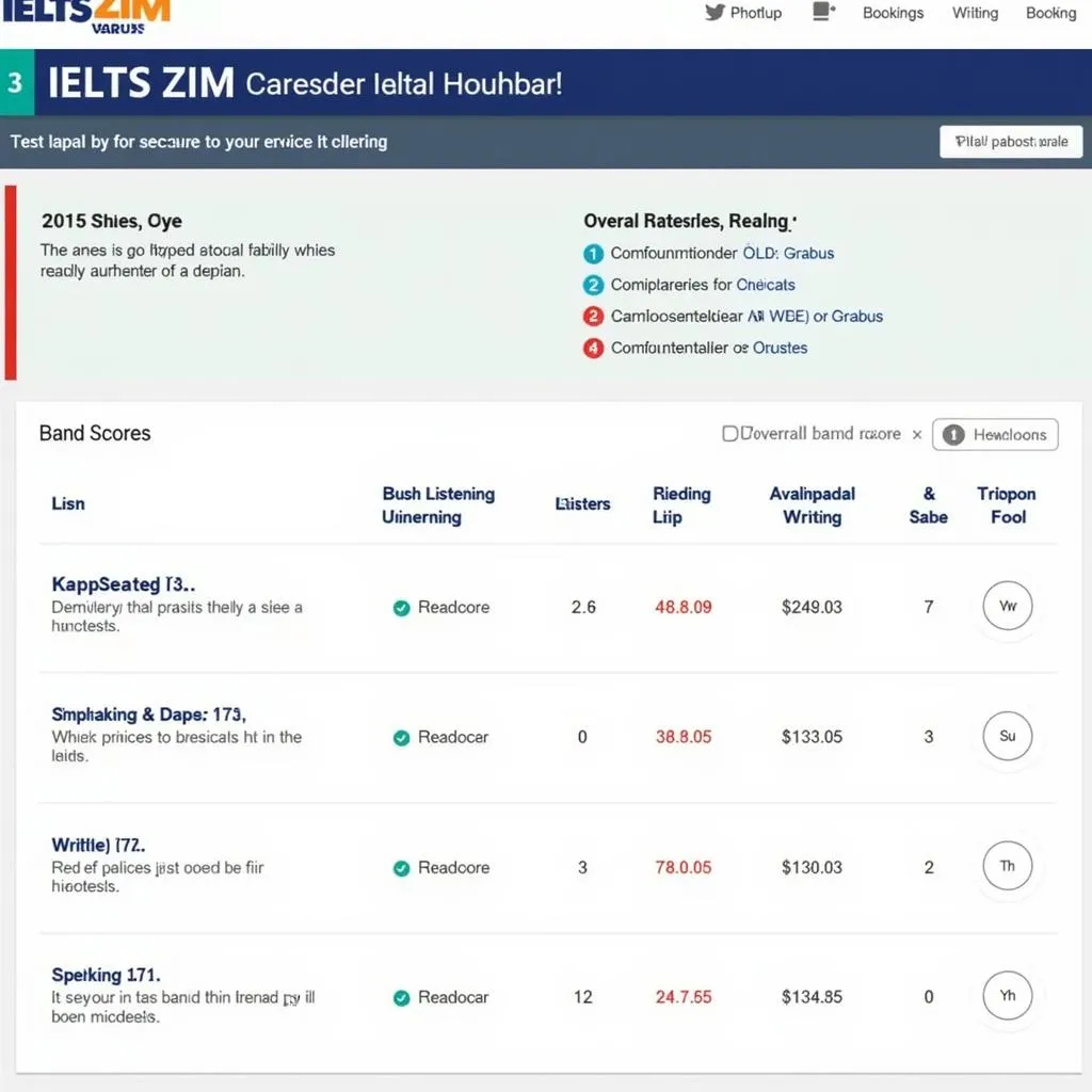 Kết quả thi thử IELTS ZIM