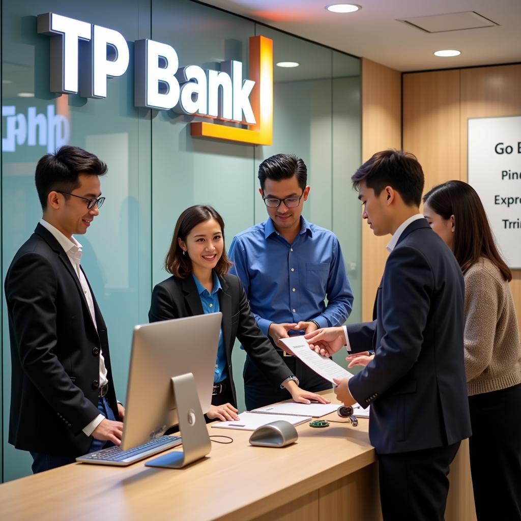 Khách hàng giao dịch tại TPBank