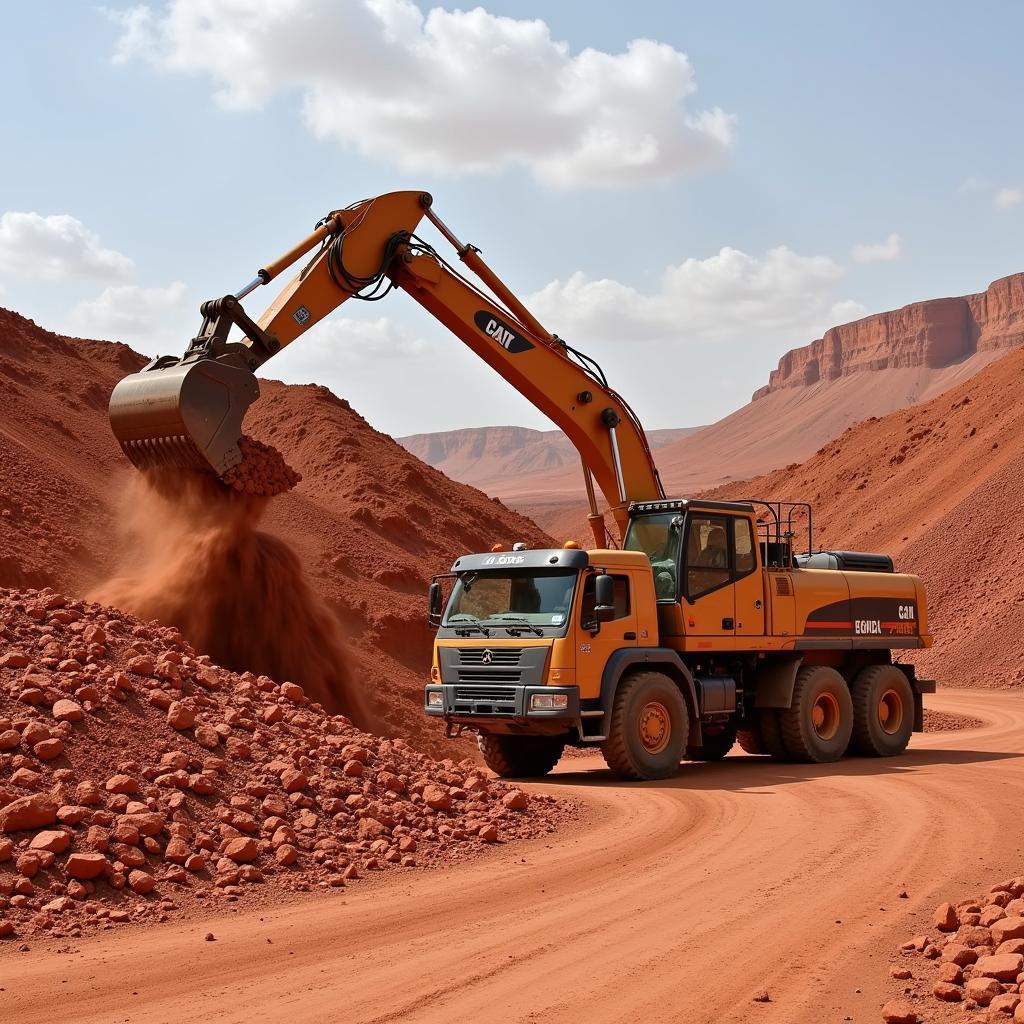 Clay extraction for brick production