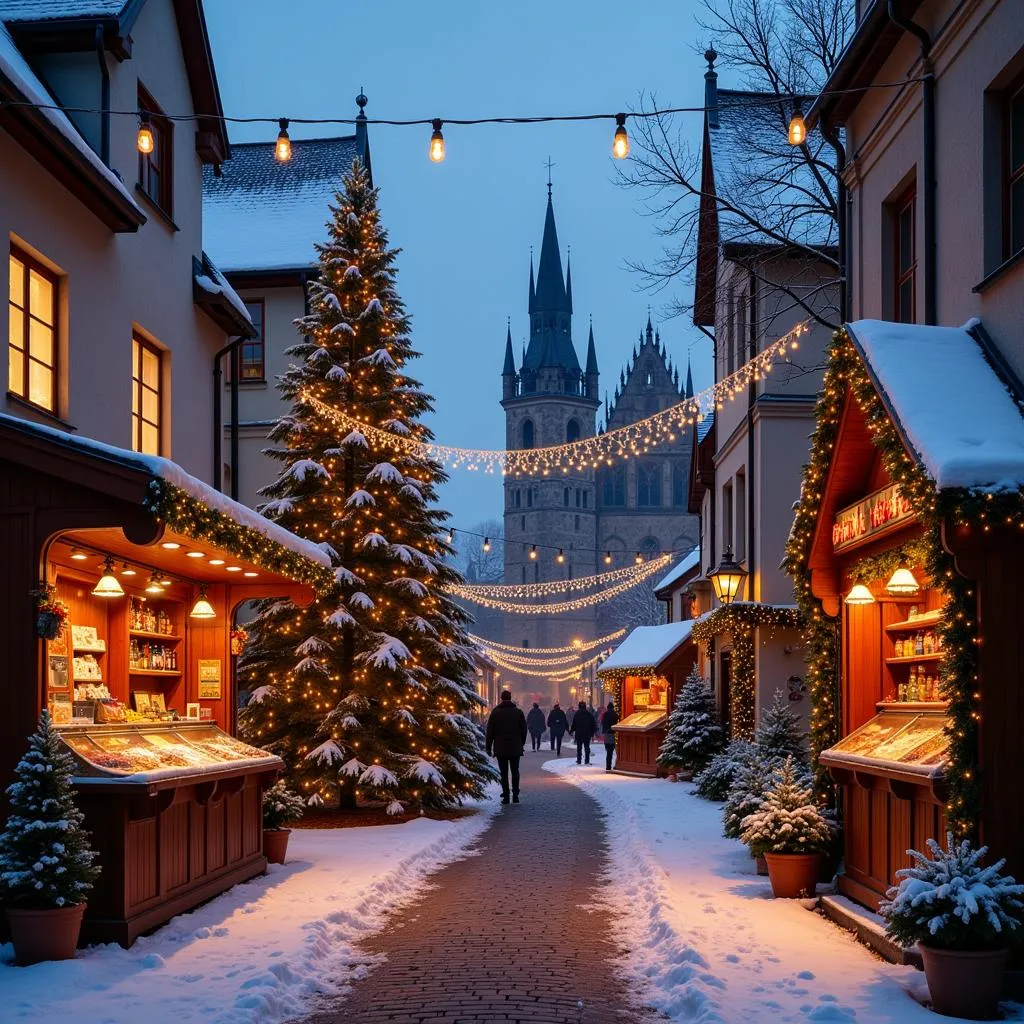 Christmas Scene in Europe