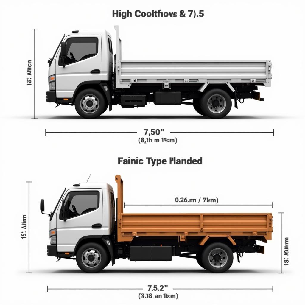 Kích thước thùng xe tải Thaco 1.25 tấn