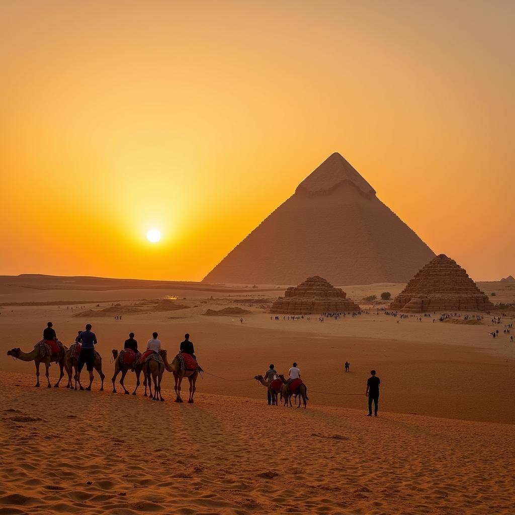 Kim tự tháp Giza hùng vĩ