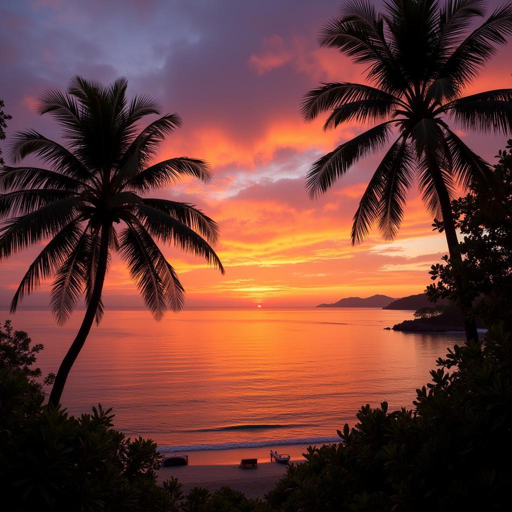 Hoàng hôn lãng mạn trên Koh Rong Samloem