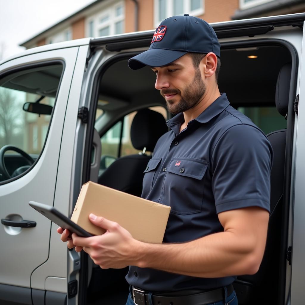 A delivery driver working independently