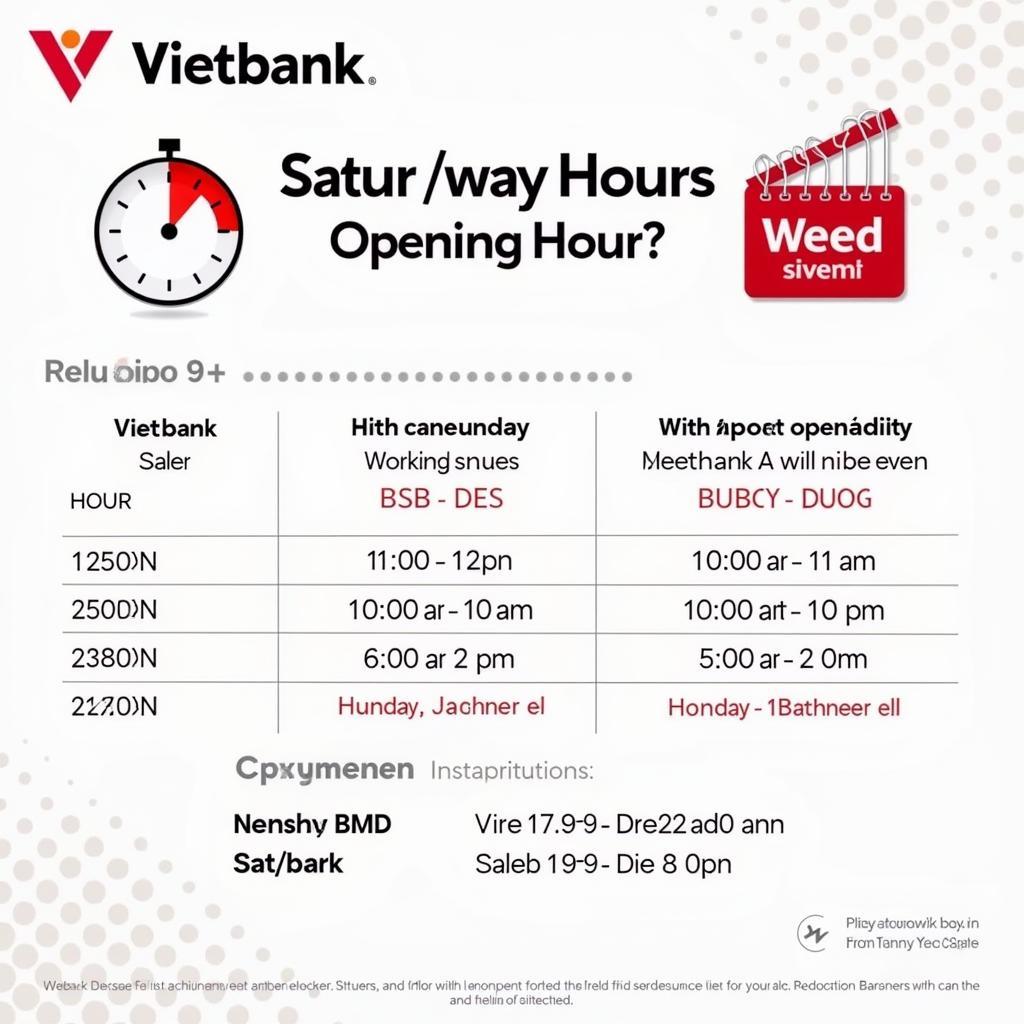 Lịch làm việc ngân hàng Vietbank