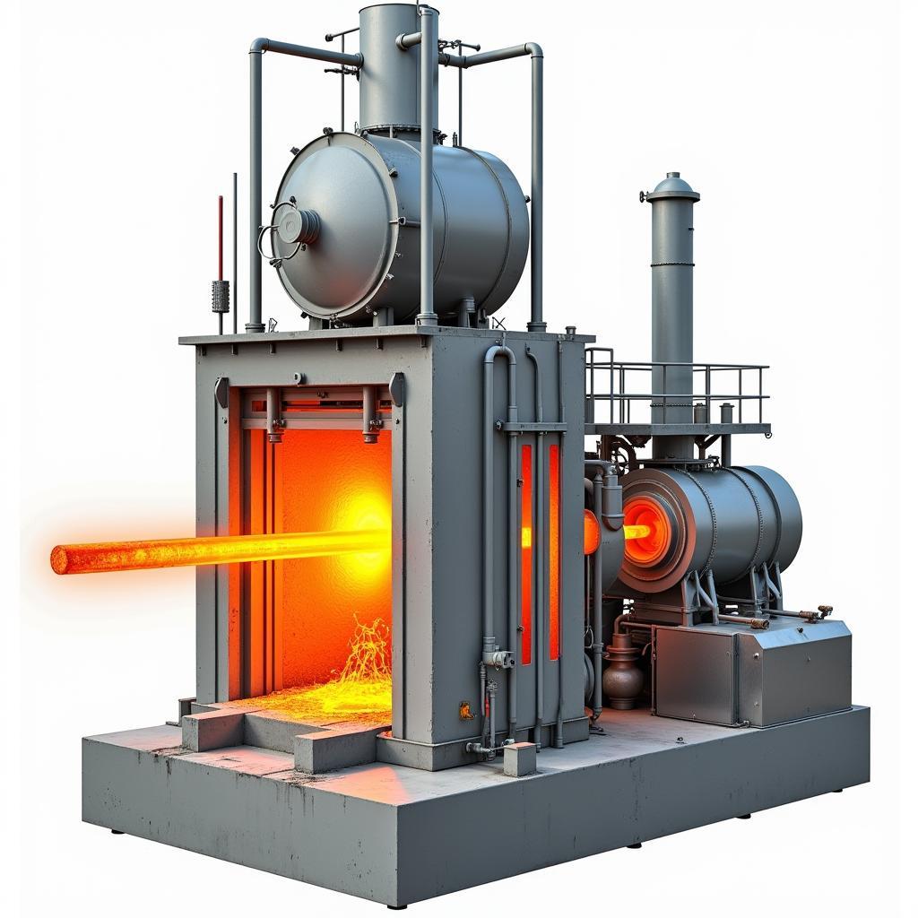 Glass Melting Furnace Depiction