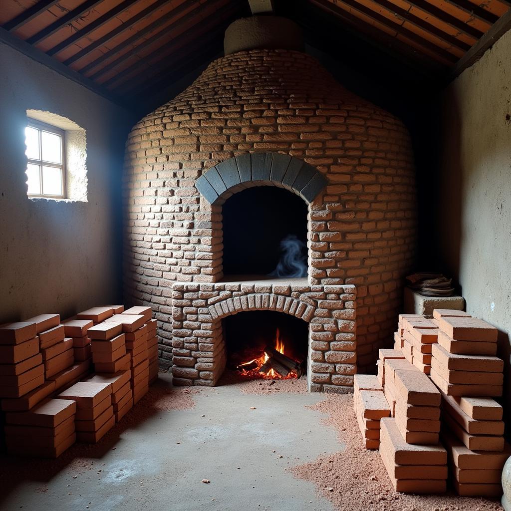 Traditional brick kiln