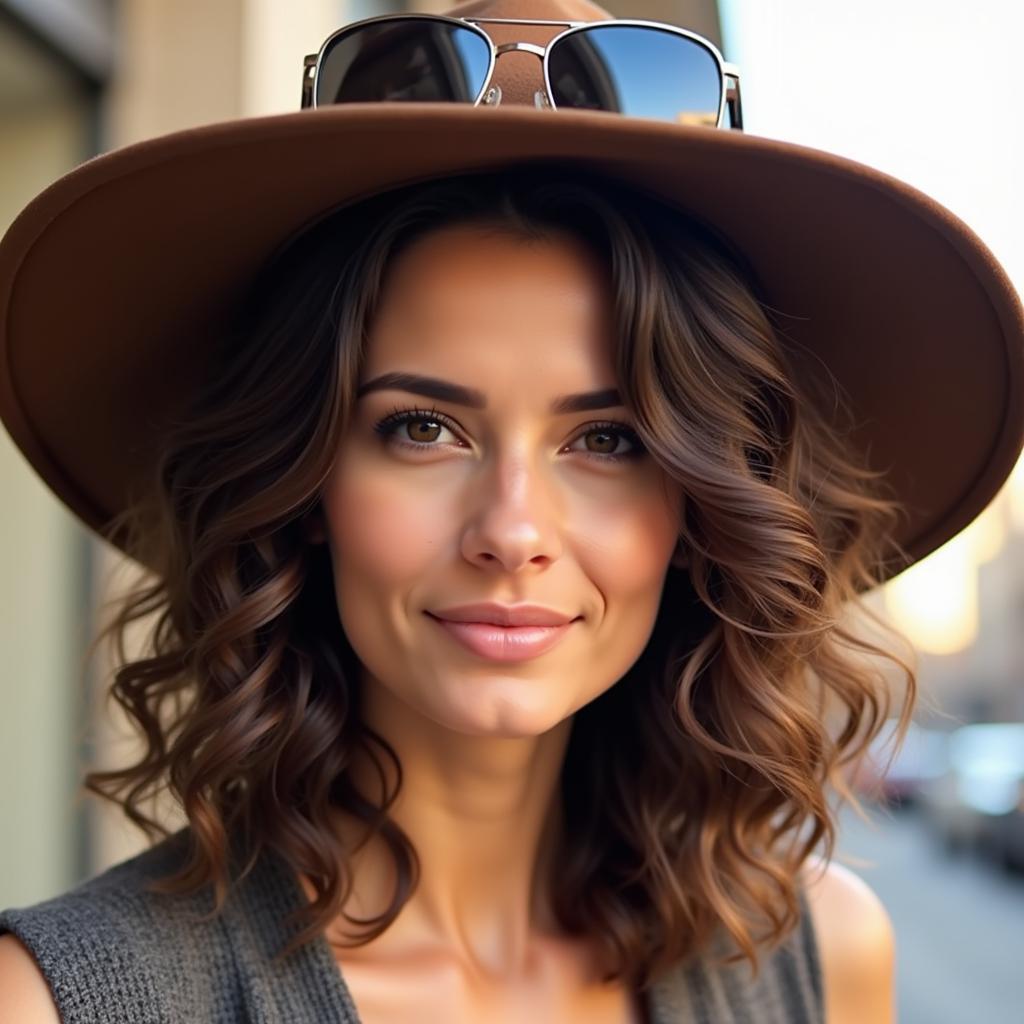 woman-with-curly-hair-wearing-a-wide-brimmed-hat