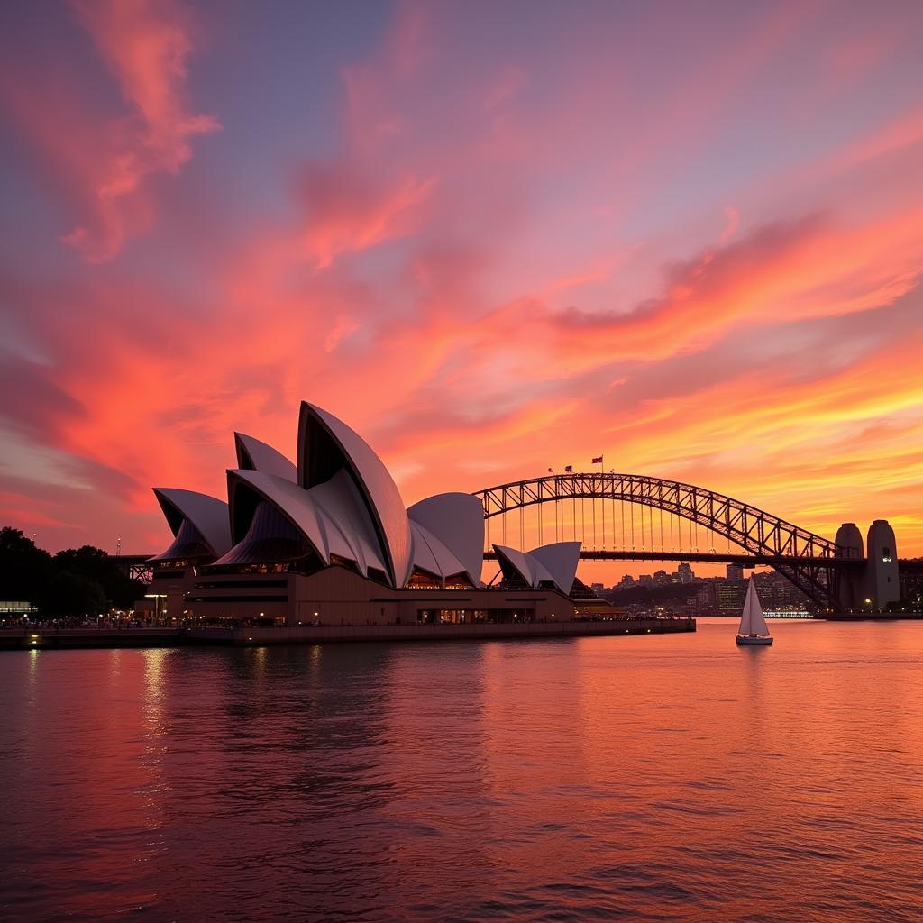 Sydney Opera House at sunset