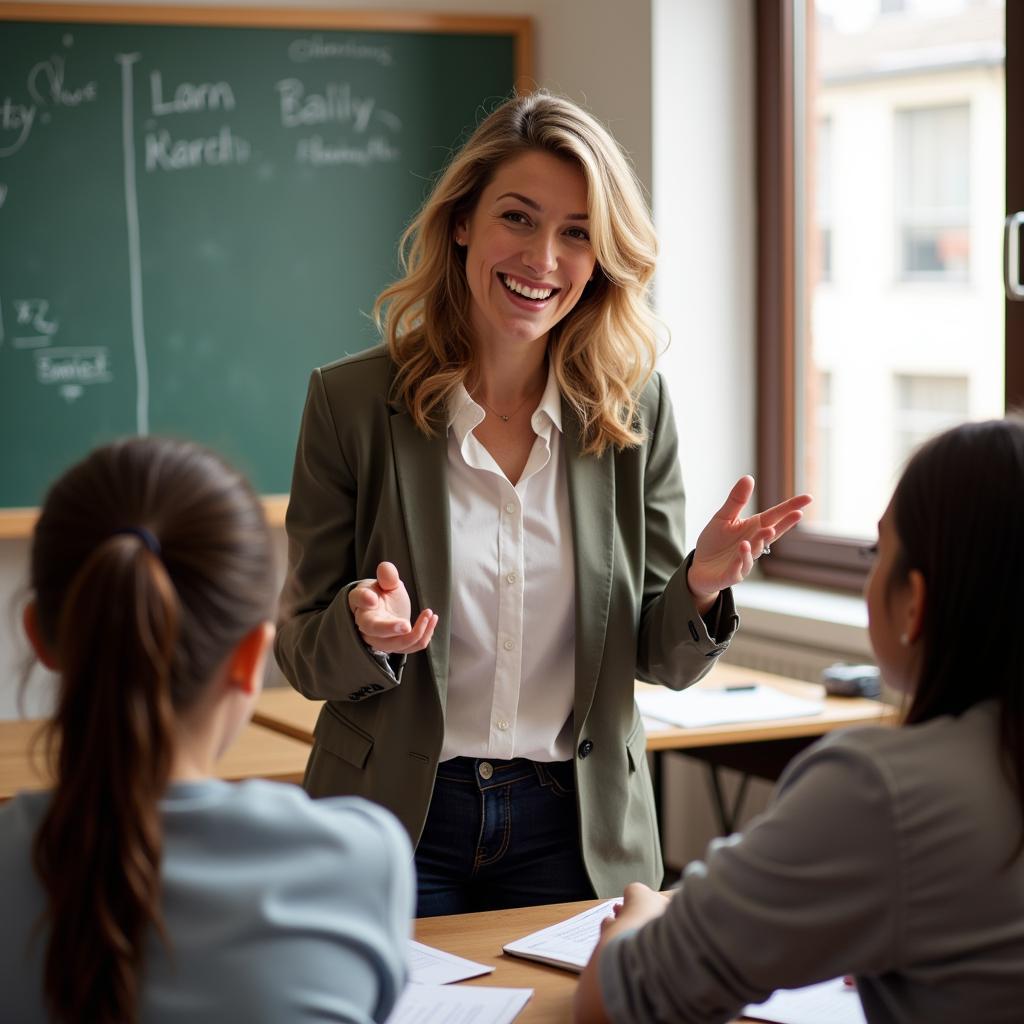 Women in 1980s working as teachers