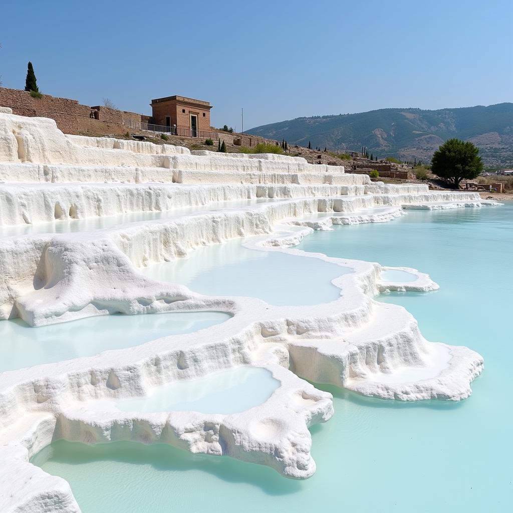 Pamukkale kỳ quan thiên nhiên với suối nước nóng trắng xóa