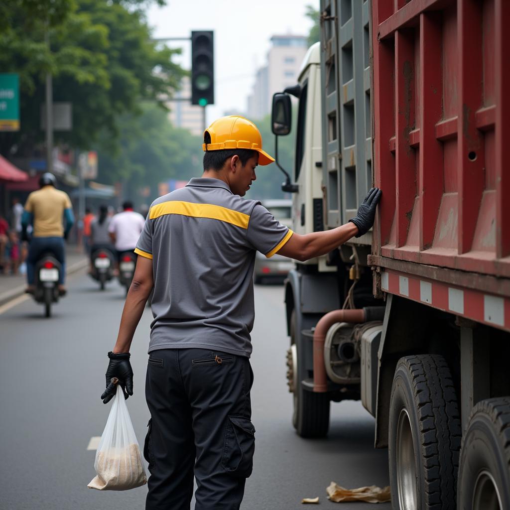 Phụ xe tải làm việc tại Hà Nội