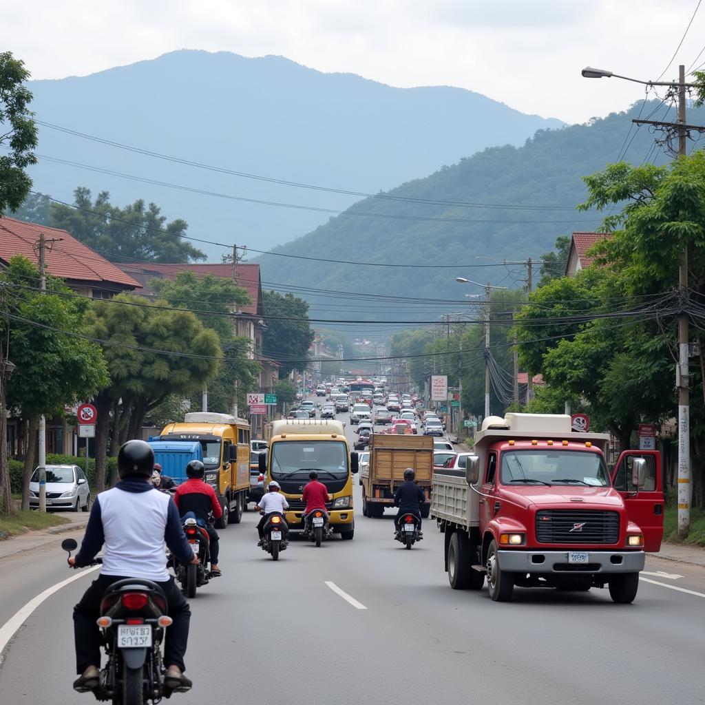 Quan sát giao thông tại Sapa