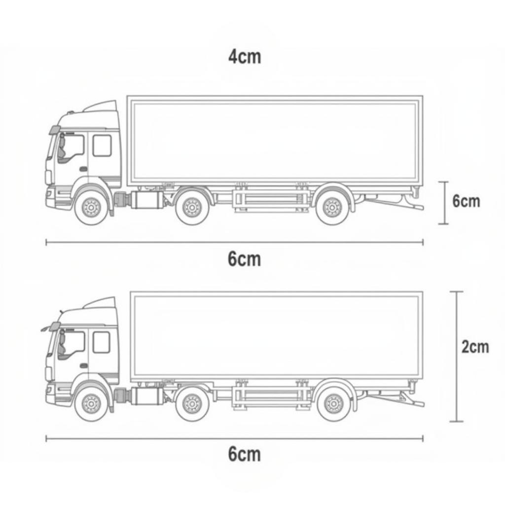 Sơ đồ kích thước xe tải 6m