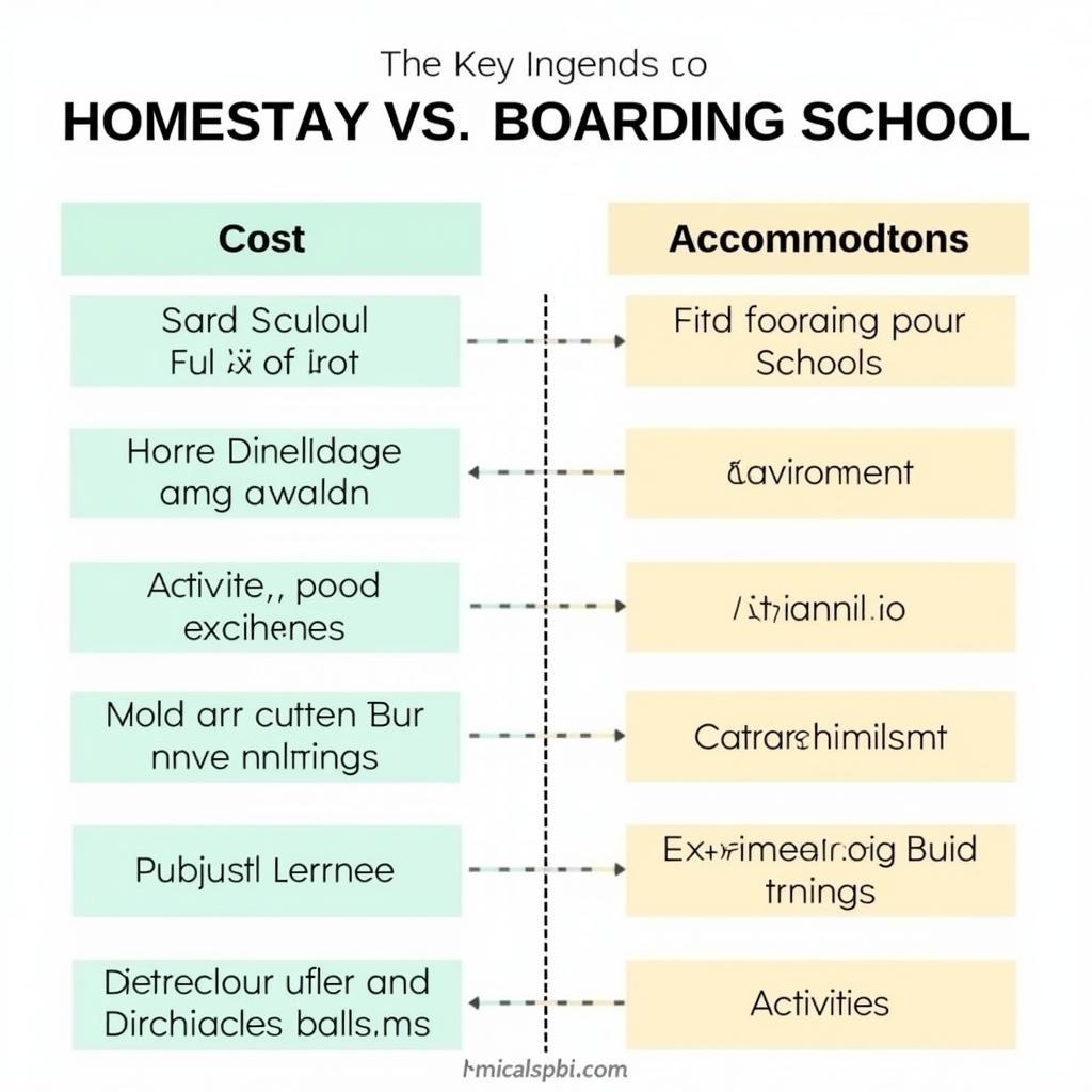 Bảng so sánh chi tiết giữa homestay và boarding school