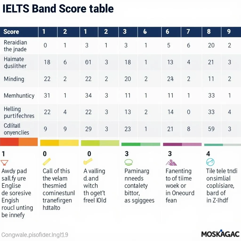 Bảng thang điểm IELTS