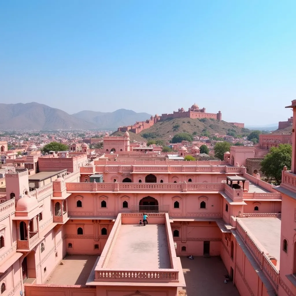 Thành phố hồng Jaipur ở Ấn Độ