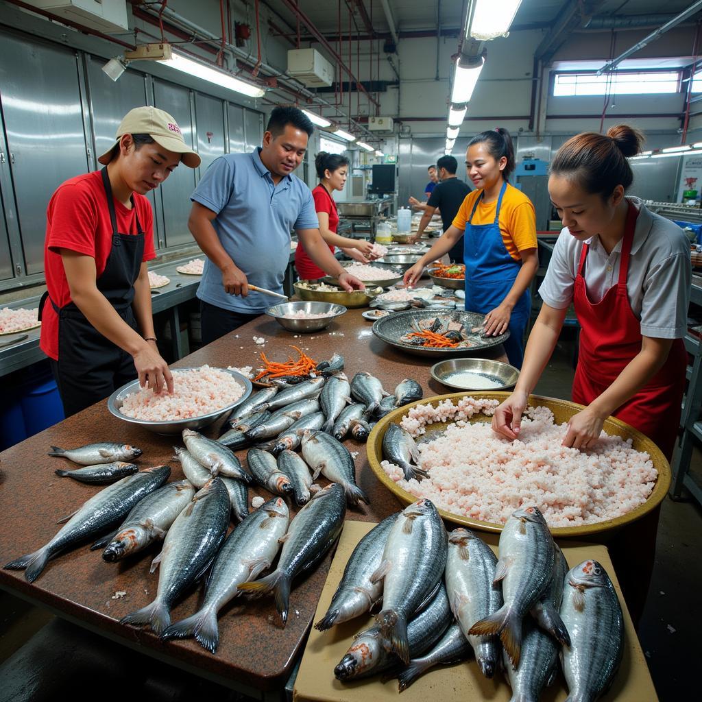 Tìm việc làm Gò Công Tây Tiền Giang trong ngành chế biến thủy sản