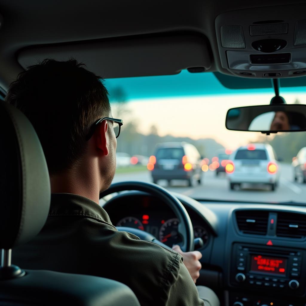 Taxi driver facing high pressure at work