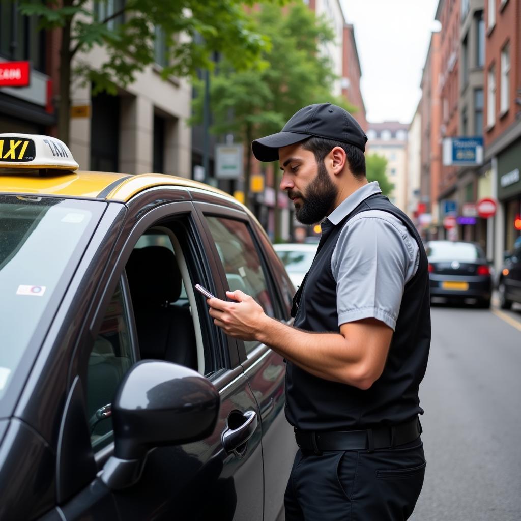 Taxi driver working flexible hours