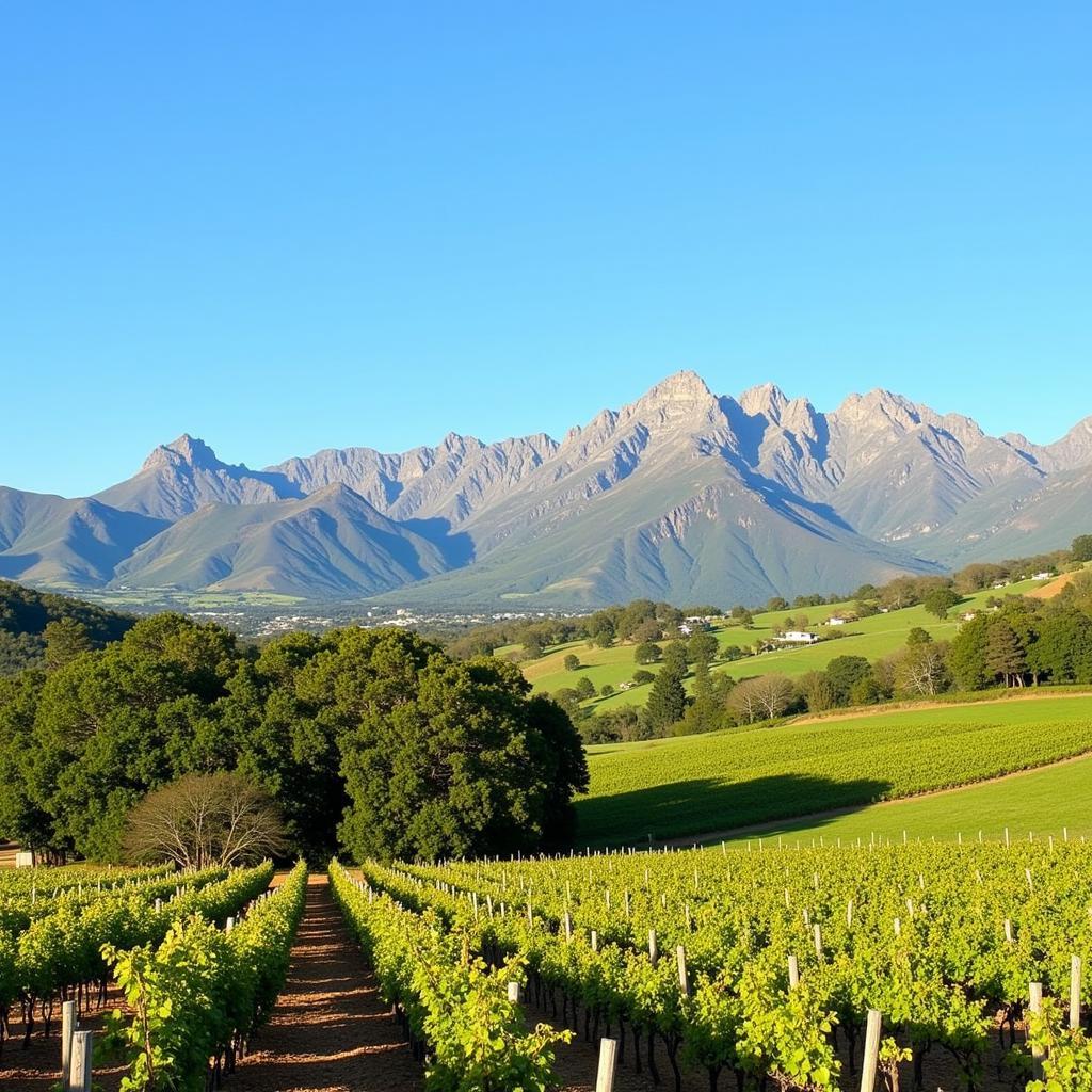 Vineyards in Stellenbosch, South Africa