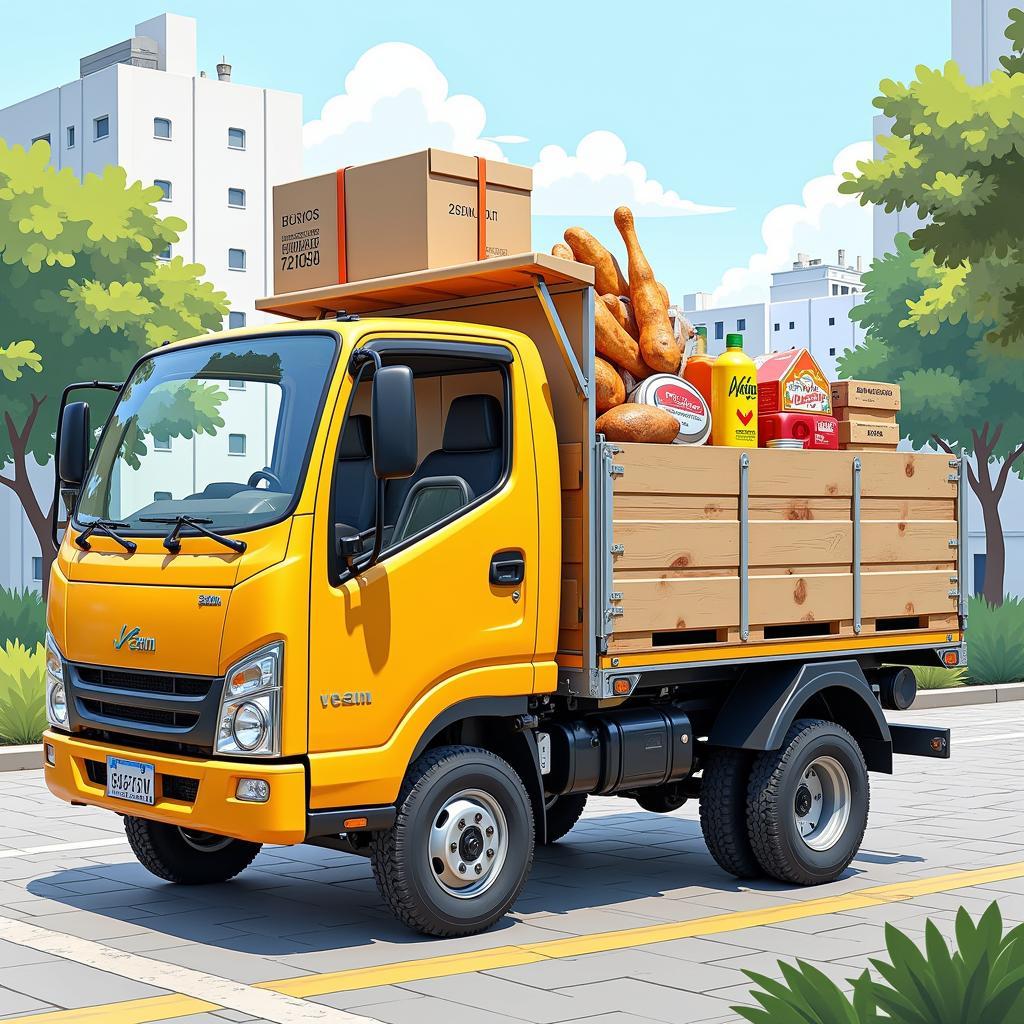 Xe tải Veam 750kg vận chuyển hàng hóa