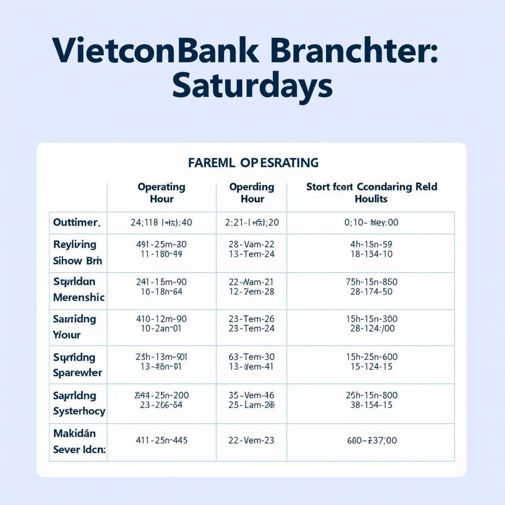 Giờ làm việc Vietcombank thứ 7