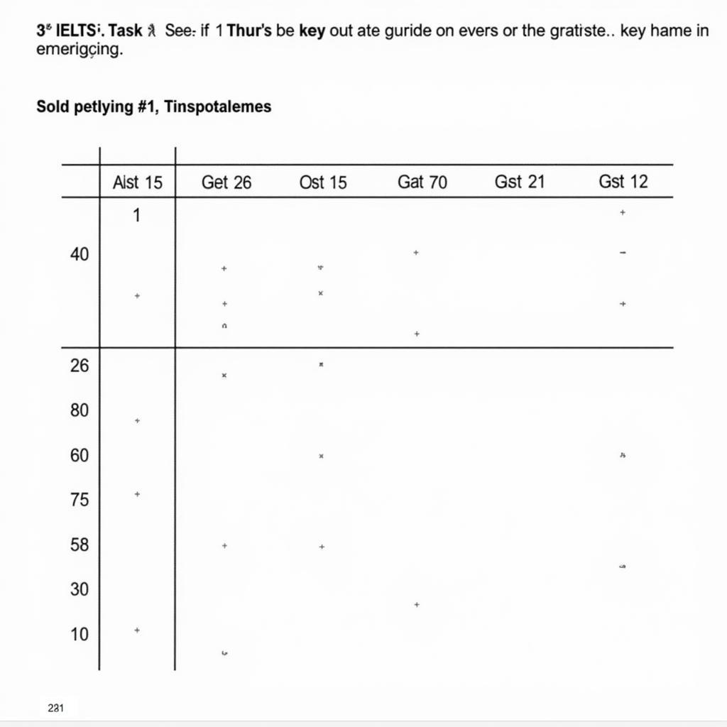 Example of an IELTS Task 1 Table Introduction