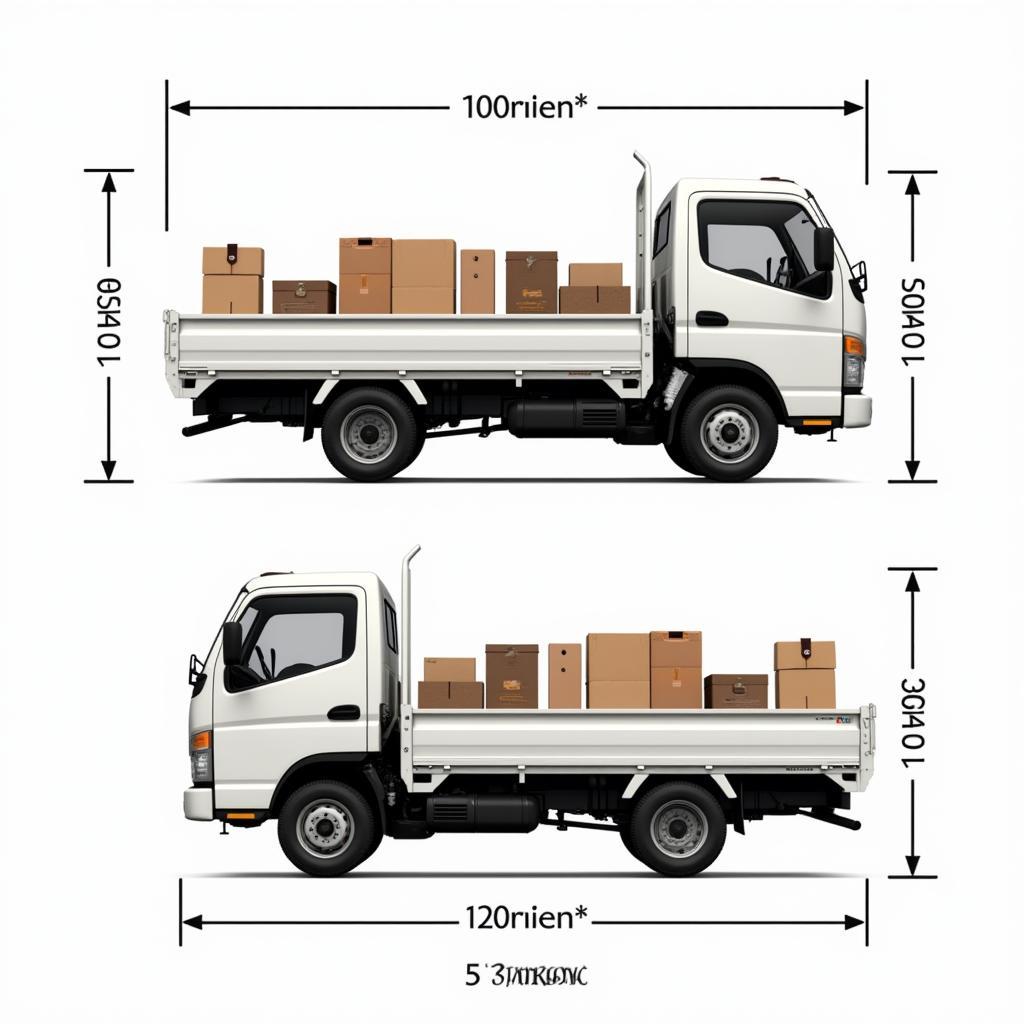 Xe tải 5 tấn kích thước thùng tiêu chuẩn